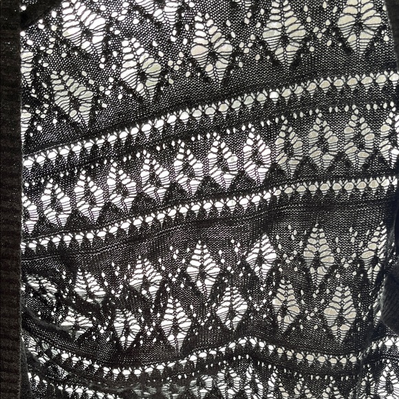 Kismet Charcoal Open-knit, Open-Front Cardigan, size small - Picture 11 of 11